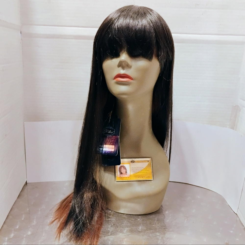 Bliss Dark Brown and Auburn Women's Wig